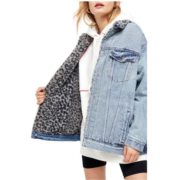 Free People Wild Ones Sherpa Trucker Jacket. - Picture 2 of 5